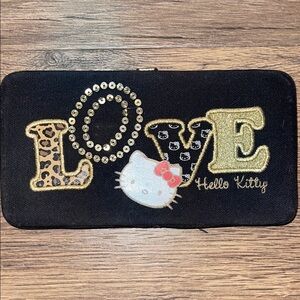 Hello Kitty Black and Gold Wallet